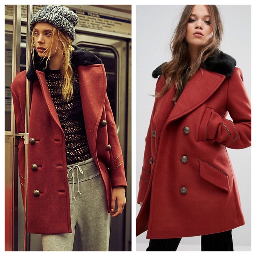 FREE PEOPLE Heavy Wool Pea Coat NO OFFERS PLZ